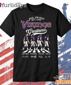 Minnesota Vikings Greatness Signature Football T Shirt, Legends Fan Gift