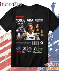 Napheesa Collier T-Shirt, 100 Aka The Challenger Minnesota Lynx Tee