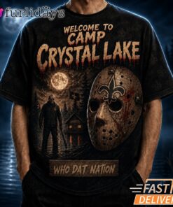 New Orleans Saints Camp Crystal Lake T Shirt – Horror Halloween
