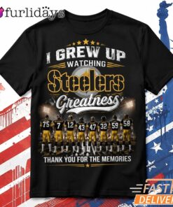 Pittsburgh Steelers Greatest Moments T Shirt – Black Football Fan Tee Thiet KE Lai Hinh Anh Tren Mau Sao Cho Hot Trend Moi EP Hon Roi DI Chuyen Hinh Anh IN Tren Mat Truoc Sang Mockup AO Mau