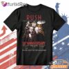 Rush 58th Anniversary T Shirt – Thank You for the Memories Rock Band Tee DI Chuyen Hinh Anh IN Tren Mat Truoc Sang Mockup AO Mau Lay Ung Background Mau Thiet KE