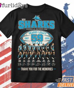 San Jose Sharks Anniversary Thank You for the Memories T Shirt DI Chuyen Hinh Anh IN Tren Mat Truoc Sang Mockup AO Mau Lay Ung Background Mau Thiet KE