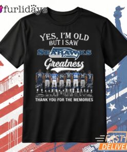 Seattle Seahawks Greatness Legends Signature T Shirt, Football Fan Gift