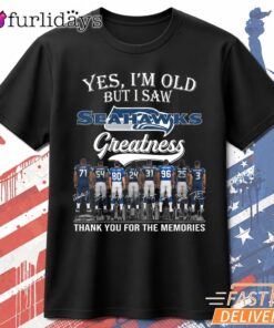 Seattle Seahawks Greatness Signature Football T Shirt, Memories Gift
