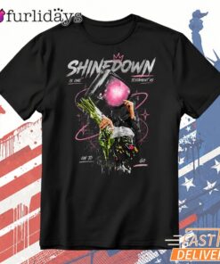 Shinedown Balloon Graphic Concert Tribute Black Tshirt