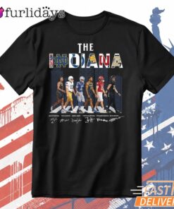 The Indiana Basketball Player Lineup Tribute Graphic T Shirt DI Chuyen Hinh Anh IN Tren Mat Truoc Sang Mockup AO Mau Lay Ung Background Mau Thiet KE