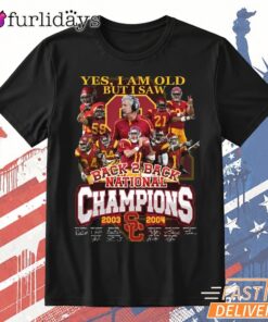 Usc Trojans Back To Back National Champions Signature Football T Shirt