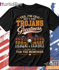 USC Trojans Greatest Moments T Shirt – Black College Football Fan Tee Thiet KE Lai Hinh Anh Tren Mau Sao Cho Hot Trend Moi EP Hon Roi DI Chuyen Hinh Anh IN Tren Mat Truoc Sang Mockup AO Mau